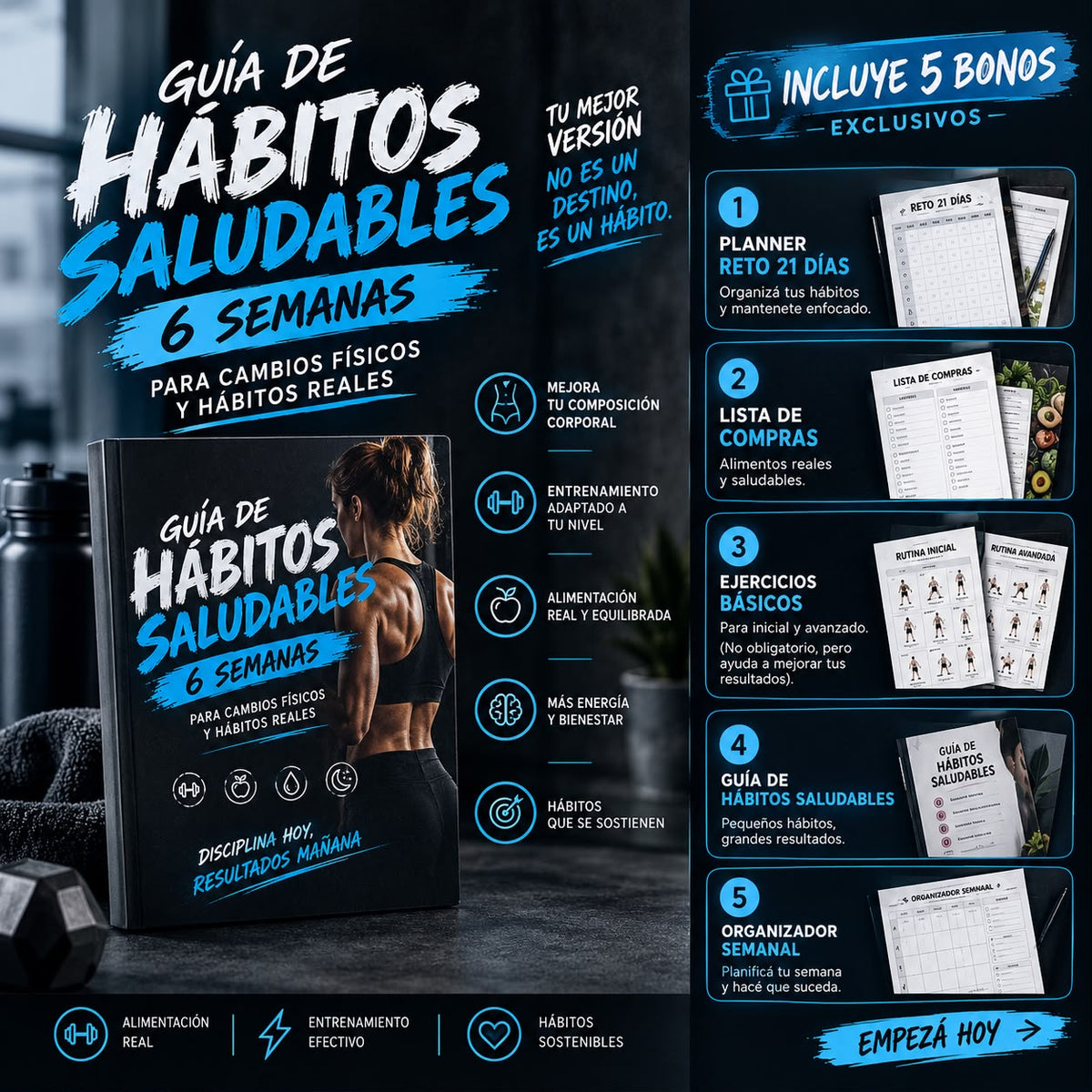 GUIA DE ALIMENTACION SALUDABLE + 5 bonos de regalo